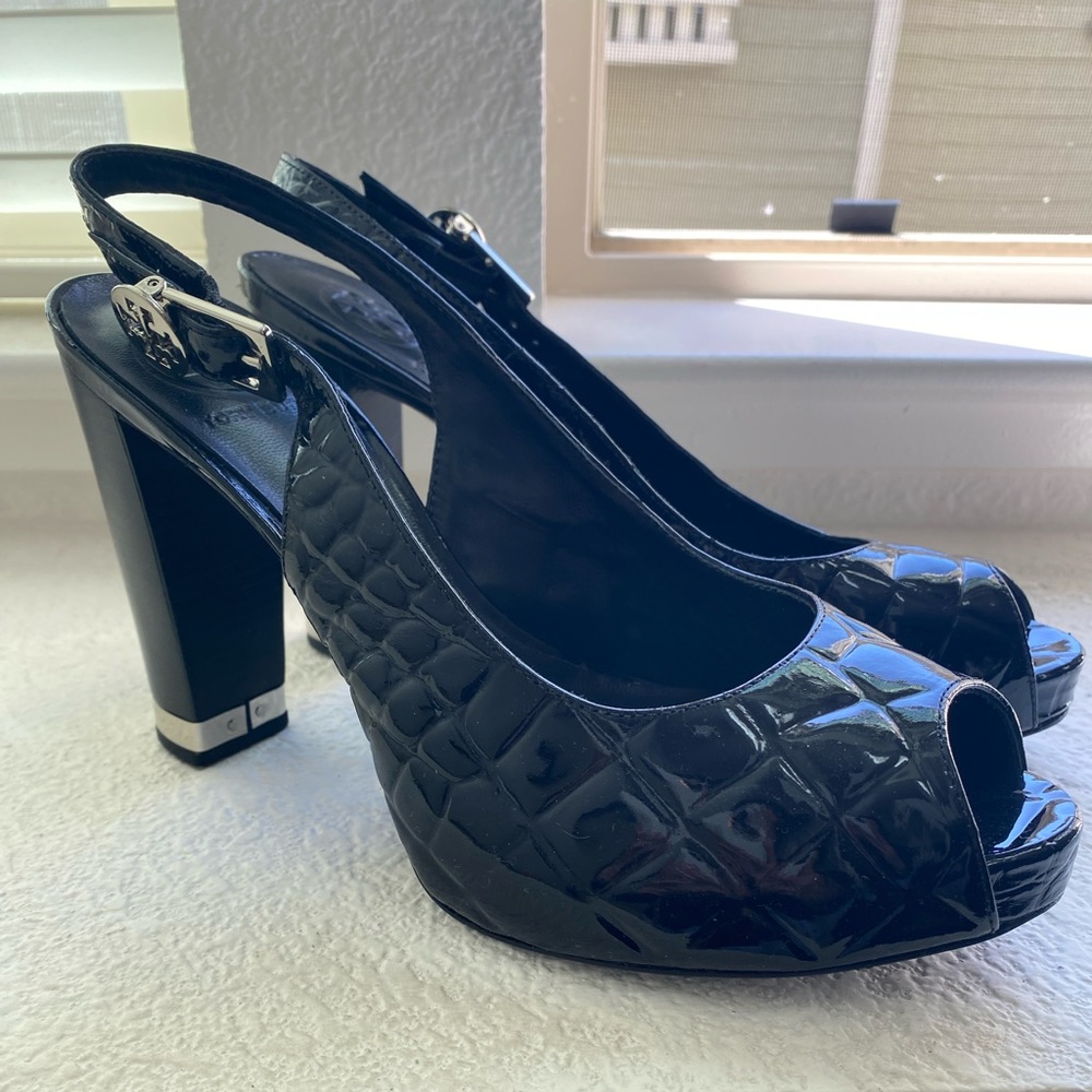 Tory Burch Allison Croc Patent heels size 9 US